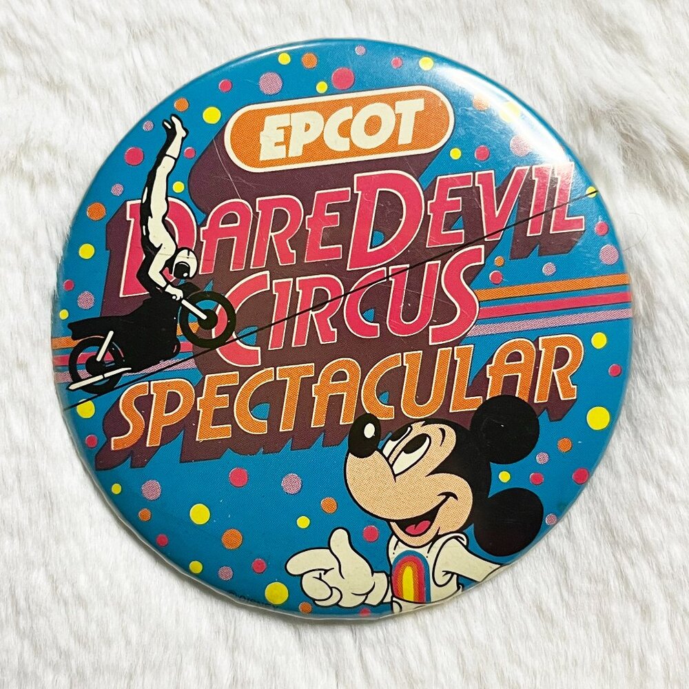 🔮 5/$25 Vintage‎ Disney EPCOT Daredevil Circus Spectacular Mickey Pin